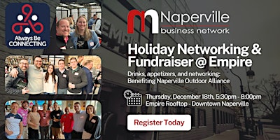Holiday Networking Event & Fundraiser @ Empire in Naperville (December 18) | Empire Burgers & Brew