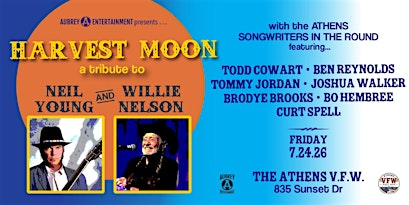 HARVEST MOON: An Athens tribute to Willie Nelson & Neil Young @ Athens VFW | Athens VFW