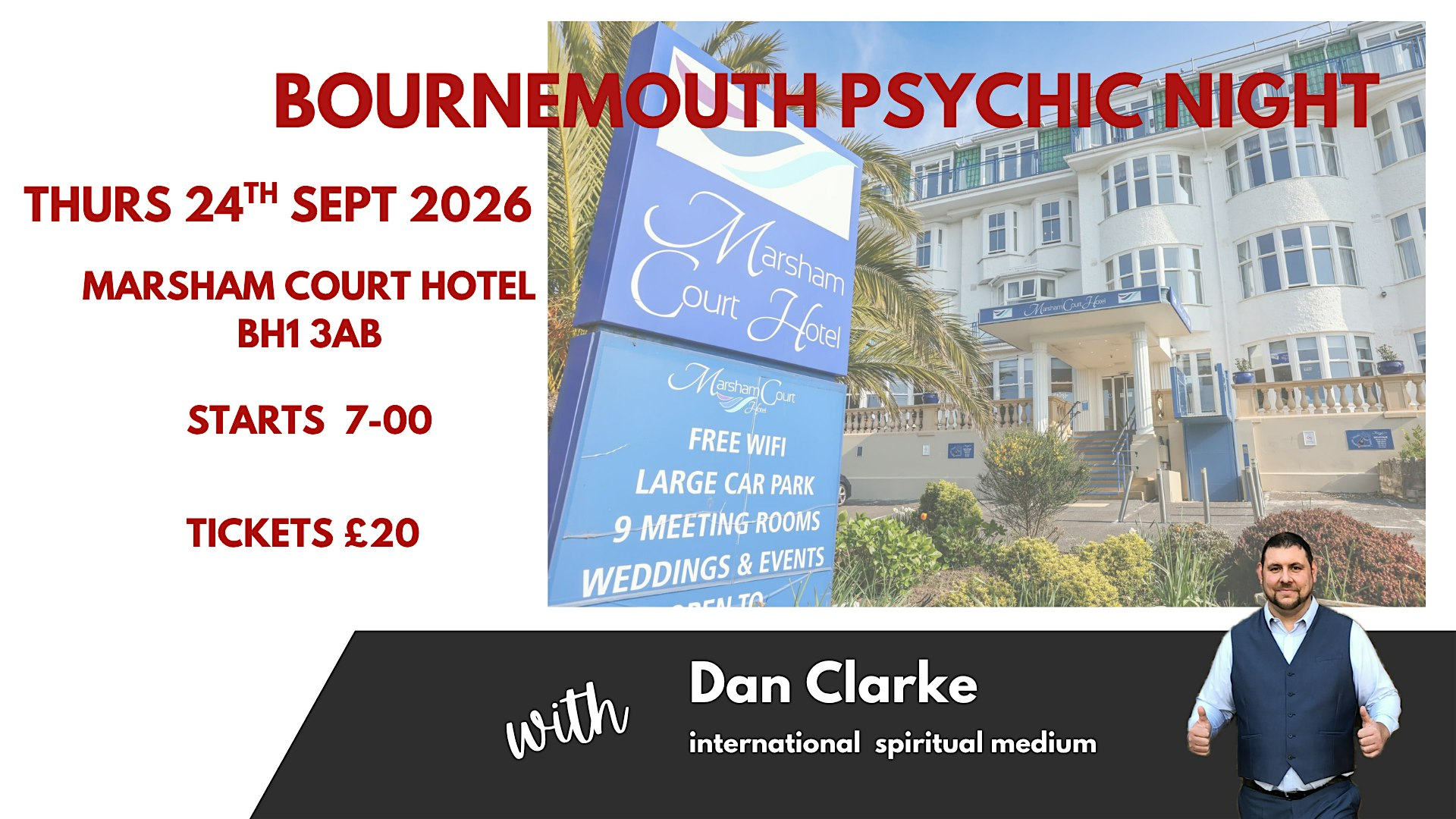 Bournemouth Psychic Night | Marsham Court Hotel