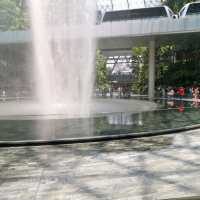 Waterfall inside of Airport 