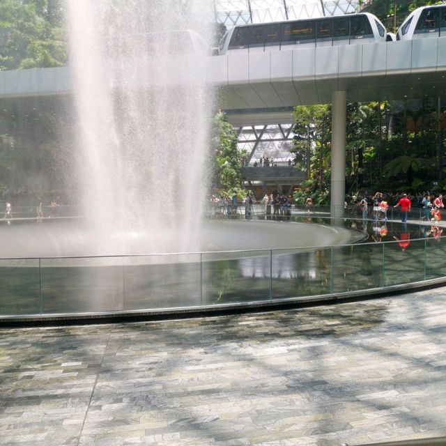 Waterfall inside of Airport 