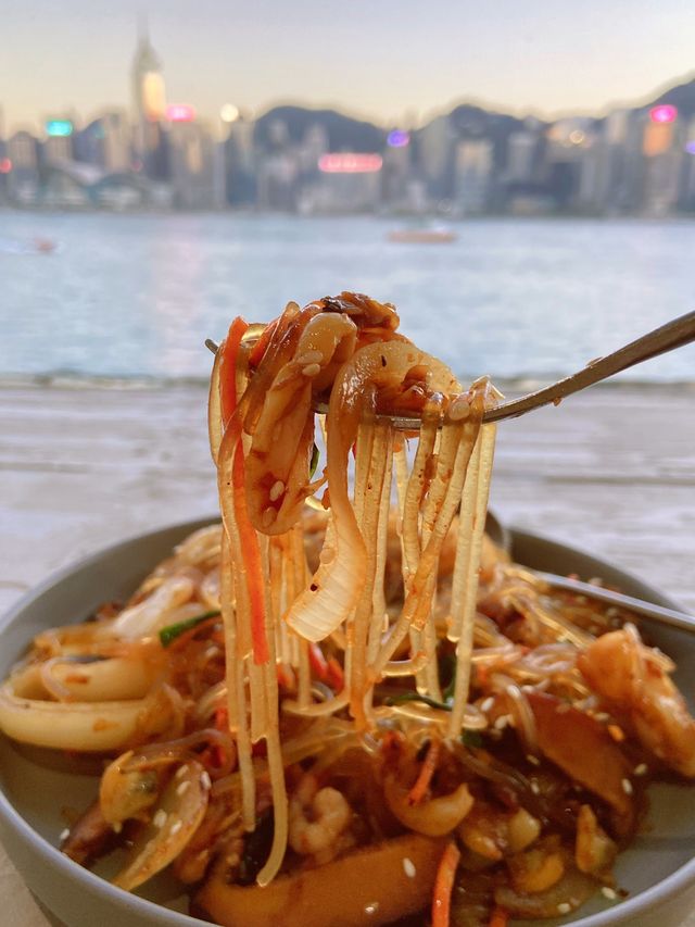可以睇到維港海景嘅韓國菜