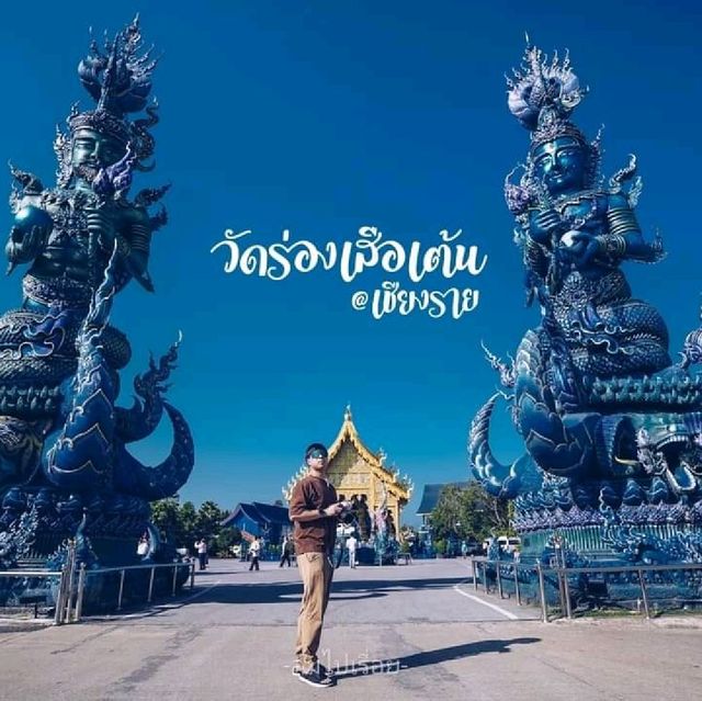วัดร่องเสือเต้น เชียงราย วัดสีน้ำเงิน