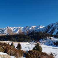 Almaty lake in winter