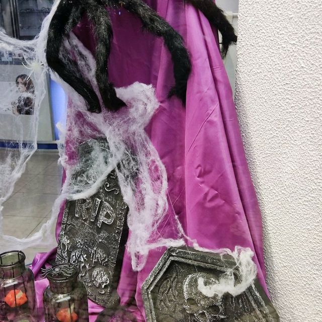 Halloween Display on Shelf