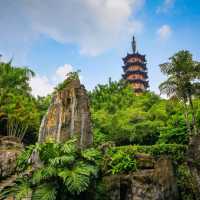 Beautiful pagoda in Longhua park