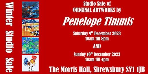 Winter Studio Sale of Original Artwork by Penny Timmis | The Morris Hall