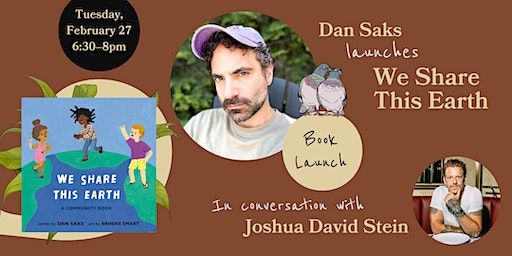 Dan Saks launches "We Share This Earth," with Joshua David Stein | Lofty Pigeon Books, Church Avenue, Brooklyn, NY, USA