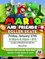 Mario and Friends Roller Skate | Branch Brook Park Roller Skating Center