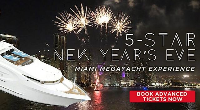 Miami's most exclusive & spectacular New Year's Eve experience on Seafair's Grand Luxe Megayacht | Seafair Mega Yacht Chopin Plaza Miami