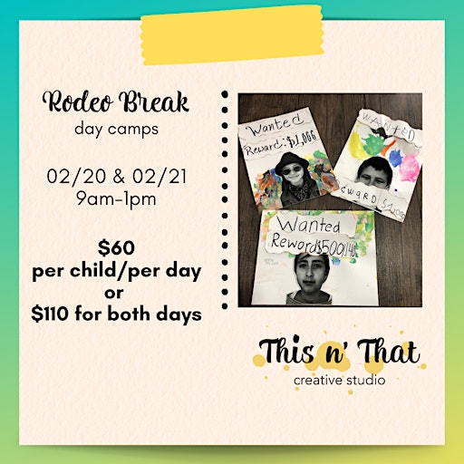 Rodeo Break Day Camps | This n' That Creative Studio