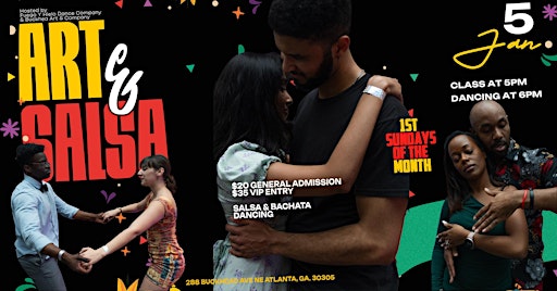 "Art + Salsa" Dance Class + Social in Buckhead Art Gallery | Buckhead Art & Company