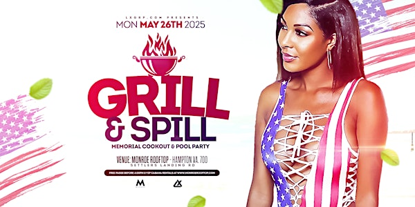 Memorial Day: Grill & Spill Pool Party at Monroe Rooftop | Monroe Rooftop