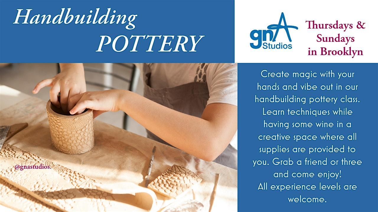 Handbuilding Pottery Unwind with Wine | 255 McKibbin