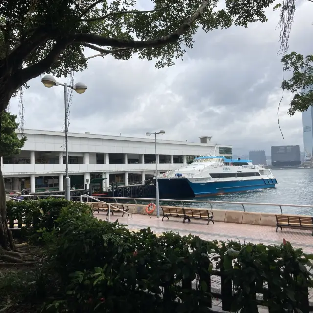 Taking the Ferry from Mui Wo to Central to visit Chop Street