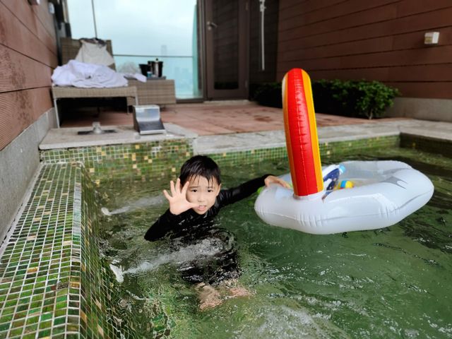 私人海景 jacuzzi, 玩水放題！
