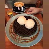 Waffles and Ice Cream Sunday