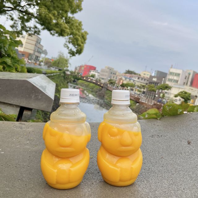 감귤 주스와 흑돼지 고로케, 제주 동문시장❤️