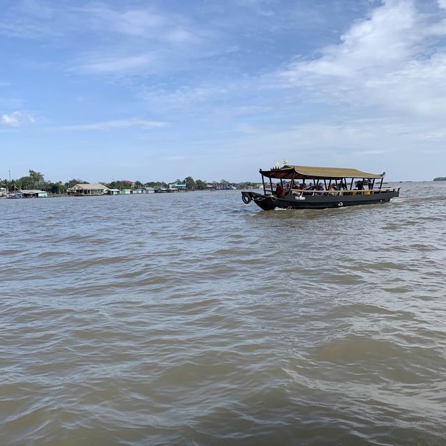 The mighty Mekong delta river 