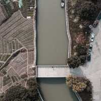 Birds eye view of the Jiangbin Park Suzhou 