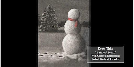 Fundraising Charcoal Drawing Event "Painted Scarf" | American Legion Bar