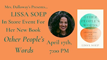 Lissa Soep In Store To Share Her New Book OTHER PEOPLE'S WORDS | Mrs Dalloway's