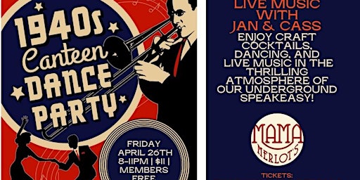 1940s Canteen Dance Party with Jan & Cass | Mama Merlot's Speakeasy