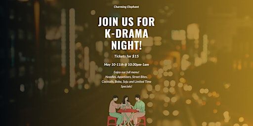 K-Drama Night at Charming Elephant | 2324 Boston St