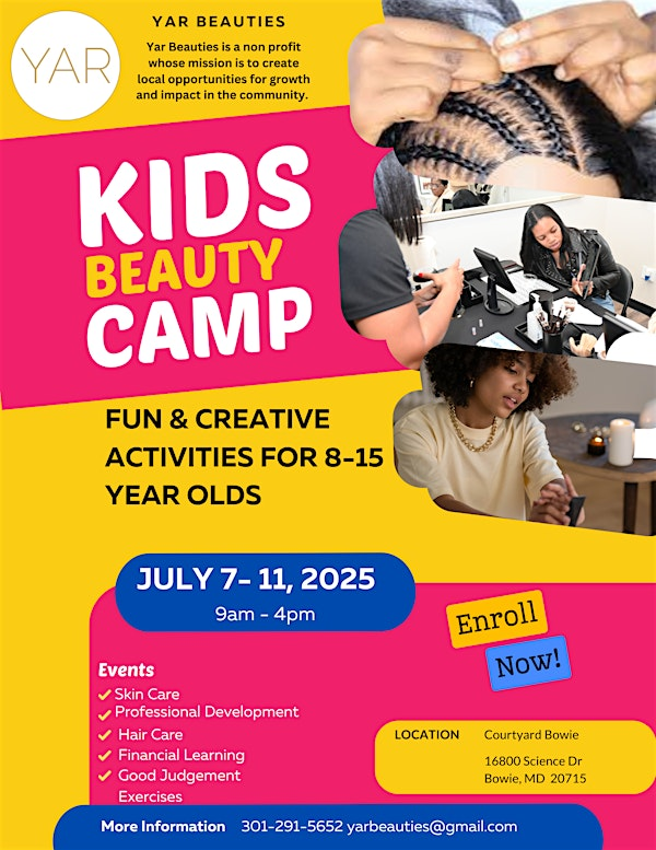 Summer Beauty Camp | 6475 New Hampshire Ave unit 750