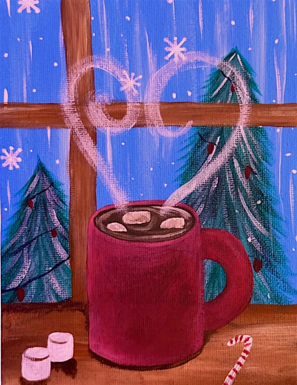 Hot Cocoa Sip & Paint in Hampton Cove | Bloom Winery