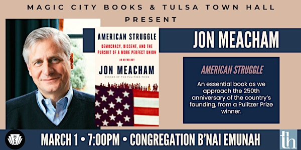 An Evening With Jon Meacham | The Synagogue | Congregation B'nai Emunah