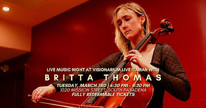 Live Music Night at Visionarium Live Italian with Britta Thomas | 1020 Mission St