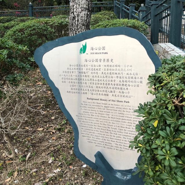 海中心公園⛲️隱身於市內既風水地 魚尾石🐟形神俱似