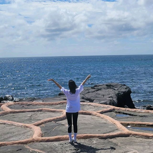 제주 애월 구엄포구 아담한 돌염전 💙