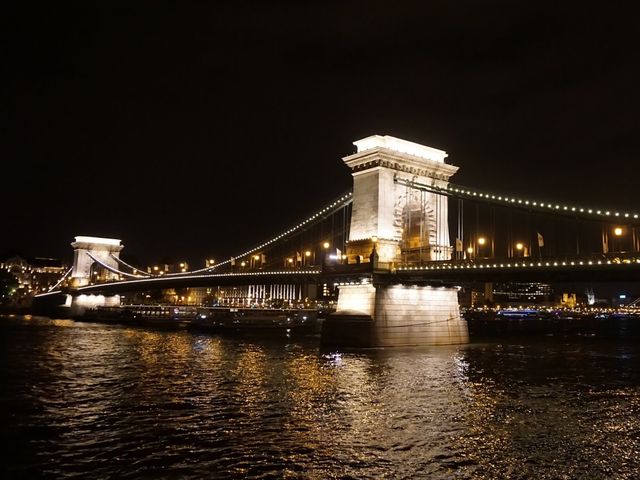 Budapest Chain Bridge Night View