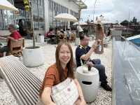 Cafe with stunning view of Mount Batur