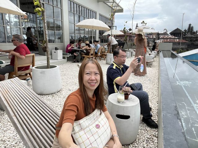 Cafe with stunning view of Mount Batur