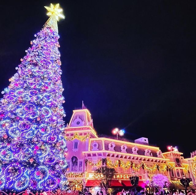 煙花下既聖誕樹🎄充滿奇妙既樂園✨-香港迪士尼樂園