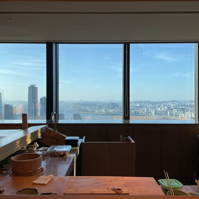 58층에서 먹는 스시 오마카세 63빌딩 슈치쿠🍣