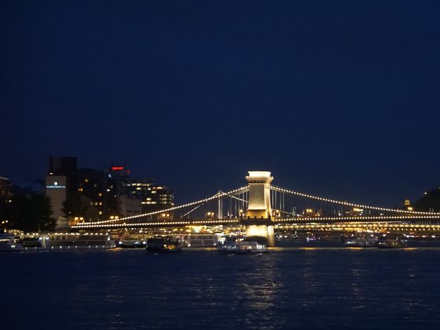 Budapest Chain Bridge Night View