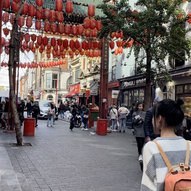 英國倫敦遊記 China Town 富有滿滿特色的紅色燈籠 