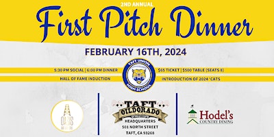 2024 Taft Baseball First Pitch Fundraiser Dinner | Oildorado HQ