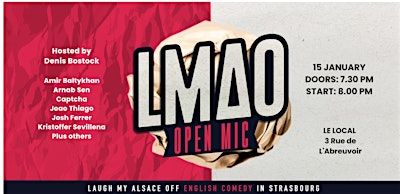 LMAO January English standup comedy open mic | Le Local