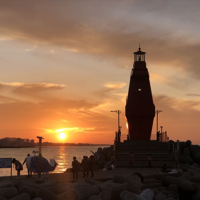 韓國濟州島🌄梨湖海邊觀日落