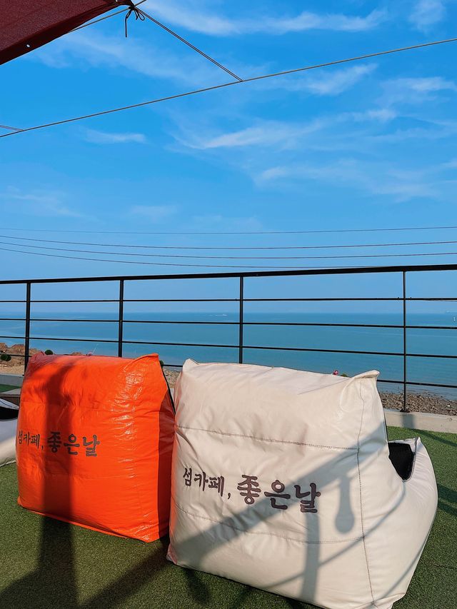 섬카페, 좋은날 💙 오션뷰 카페