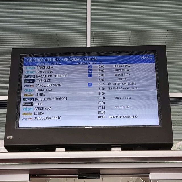 Barcelona T1 to Andorra Bus Station