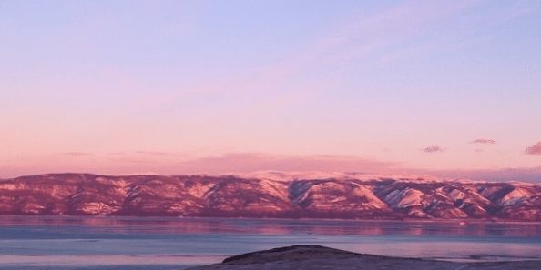 Lake Baikal ~ cool and warm pink