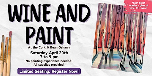 Wine and Paint at the Cork & Bean Oshawa | Cork and Bean Oshawa