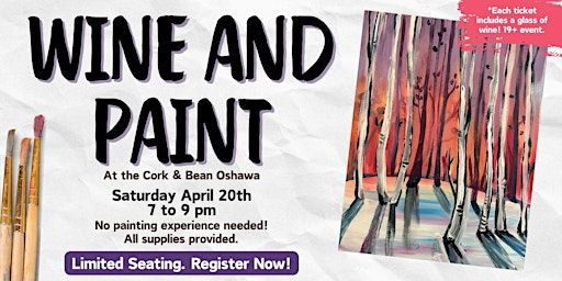 Wine and Paint at the Cork & Bean Oshawa | Cork and Bean Oshawa