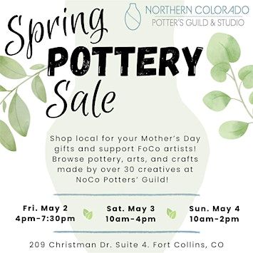 Spring Pottery Sale | Northern Colorado Potters Guild & Studio